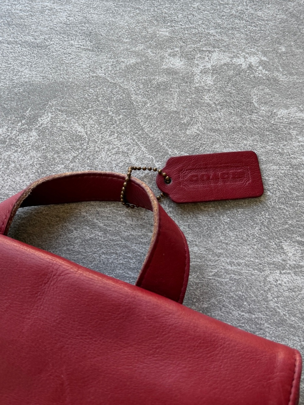 Vintage COACH 4134 Red Leather Backpack Women's Handle Gold Hardware Authentic - Picture 7 of 10